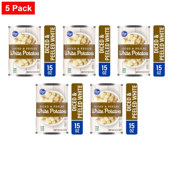 Kroger Diced & Peeled White Potatoes 15 oz - 5 Pack