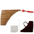 thumbnail image 2 of Panpipes, Handmade 15 Pipes Pan Flute Traditional Chinese Musical Instrument Bamboo  for Music Lovers, 2 of 7