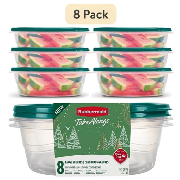 Rubbermaid TakeAlongs 11.7 Cup Food Storage Containers 8 Pack NEW