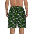 thumbnail image 3 of Kdxio Tropical Leaves1 Pattern Mens Casual Shorts - Drawstring Summer Beach Sports Shorts for Men, 3 of 9