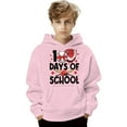 thumbnail image 4 of 100 Days of School Sweatshirt for Kids - Boys Girls Letter Graphic Long Sleeve Preppy Back to School Hoodie, 4 of 4