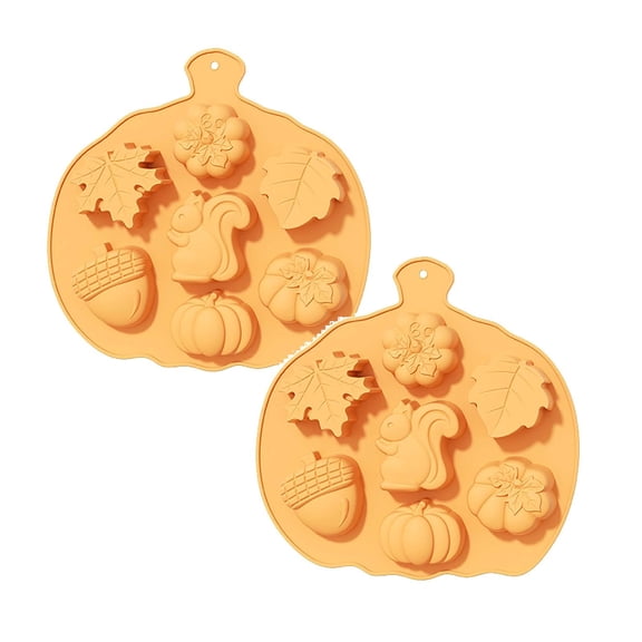 Clearance Cake Mould under $7 Turkey Pumpkin Cake M Ol Ds Fall Silicone Turkey Mould For Thanksgiving Mini Cake Baking Halloween Cupcake Pan Dessert Tray Set For Thanksgivi