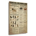 thumbnail image 1 of French Bulldog Dog Wall Art Knowledge Poster Decorative Pictures For Bathroom Painting Wall Art For Living Room Unframed 20x30 in, 1 of 5
