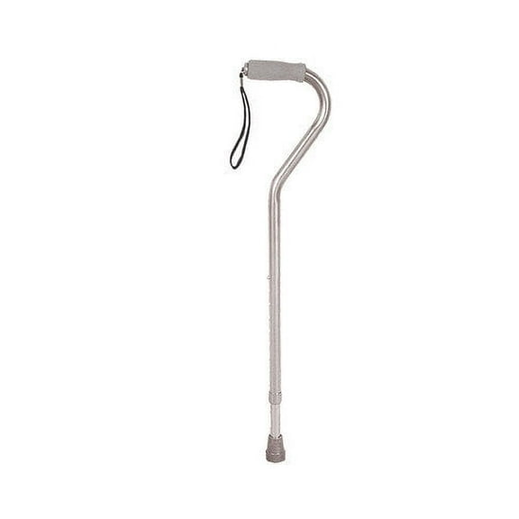 Drive Medical Foam Grip Offset Handle Walking Cane, Silver