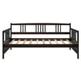 thumbnail image 4 of PAPROOS Twin Size Wood Daybed, Solid Wood Daybed Frame with Strong Wooden Slats, Modern Furniture Sofa Bed Twin Daybed, No Box Spring Needed, Gray, 4 of 10