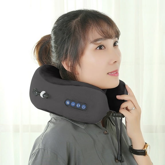 Kayannuo Neck Massager Travel Pillows U-Shaped Memory Foam Neck Pillows & Electric Massager For Muscle, Shoulder, Cervical Pain Stress Relief For Home, Office, Airplane