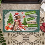 Doormat Indoor Entrance Porch Welcome Non-Slip Bathmat Floor Mat This Home is Filled with KissesDachshund Doormat Kitchen Home Decor Housewarming Decor 16X24 Inch