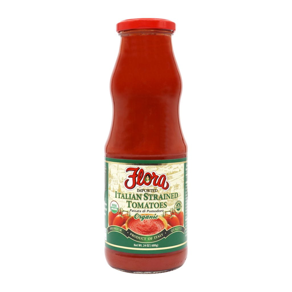 (2 pack) Flora Organic Italian Strained Tomatoes, 24oz