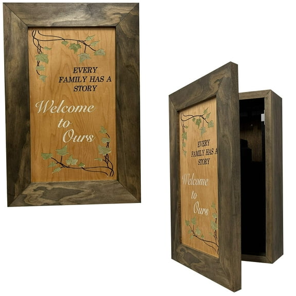 Bellewood Designs Wooden Gun Safe Wall Mountable Decoration Every Family Has a Story Welcome to Ours …