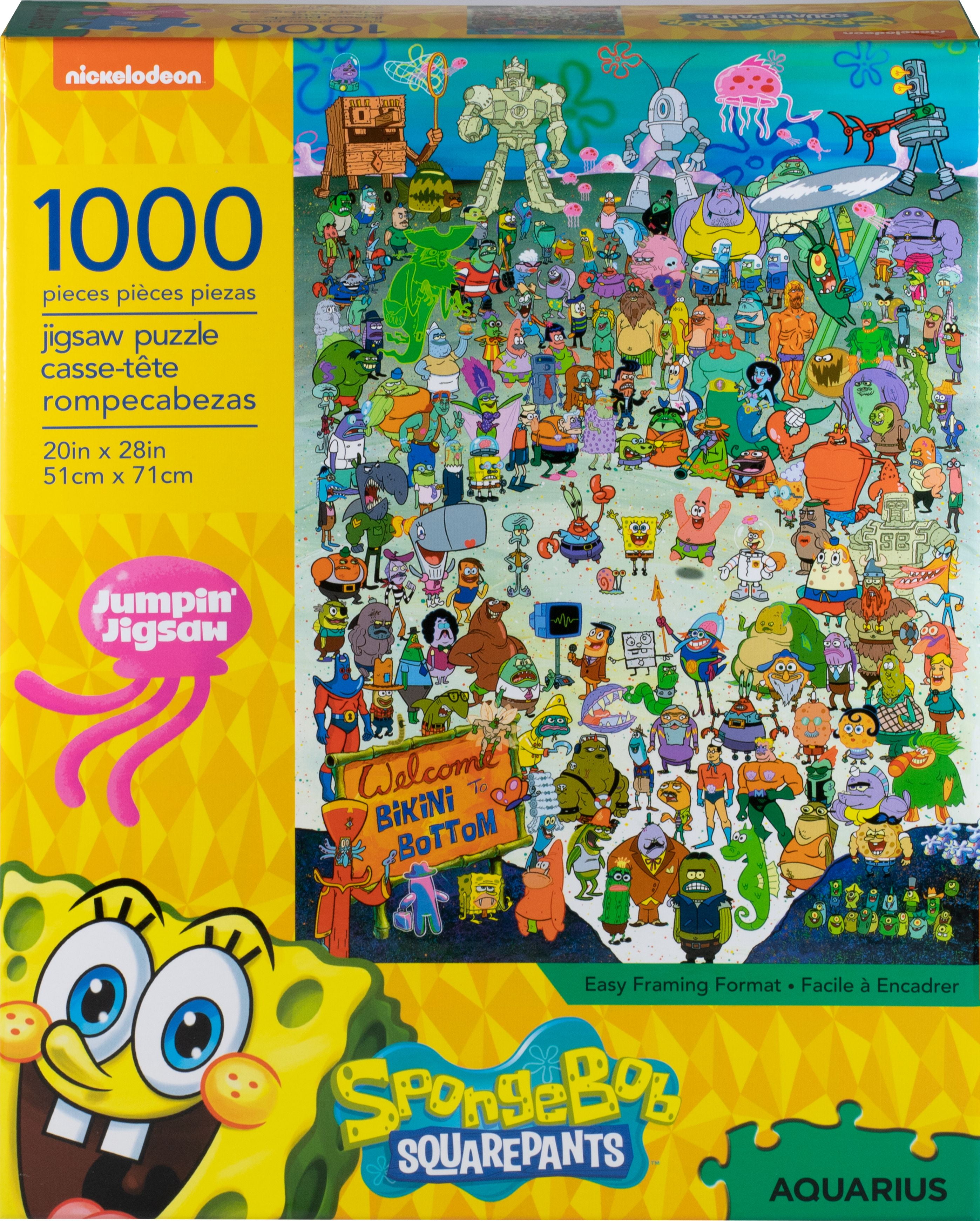 AQUARIUS SpongeBob SquarePants Cast 1000-Piece Jigsaw Puzzle