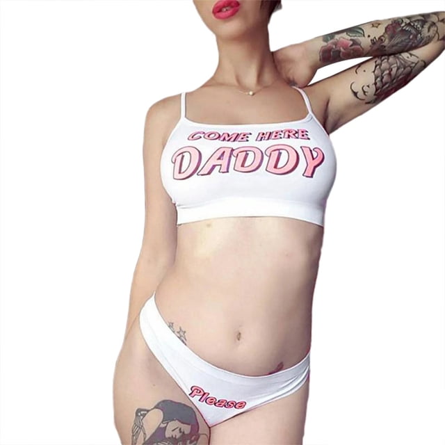 Conjunto de pijama con estampado de letras de papá para mujer, Tops y calzoncillos cortos, Sexy, bonito, novedad de 2021