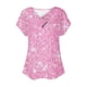 thumbnail image 4 of Fiudx Liquidación de Ahorros de Verano Top Informal de Primavera y Verano de Manga Corta con Cuello En V para Mujer, 4 of 5