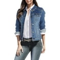thumbnail image 1 of Bmisegm Women's Denim Jacket New Slim Fit Jacket Womens Denim Jacket Blue S, 1 of 5