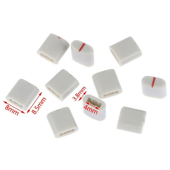 10pcs 4MM Hole Straight Equalizer Potentiometer Fader Cap Plastic HandleU JsM WA