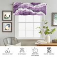 thumbnail image 4 of Rod Pocket Window Valances Gradient Purple Sea Wave Line Short Kitchen Curtains Abstract Arts Lines on White Window Treatment Drapes for Bedroom Bathroom Living Room 42x18In,1 Panel, 4 of 9