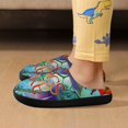 thumbnail image 6 of Kids Dragon Wings Of Fire Dragon Wings Of Fire Slippers Anti-slip Fluffy Fuzzy House Slippers Warm Soft Plush Winter Fluffy House Shoes for Boys Girls, 6 of 7