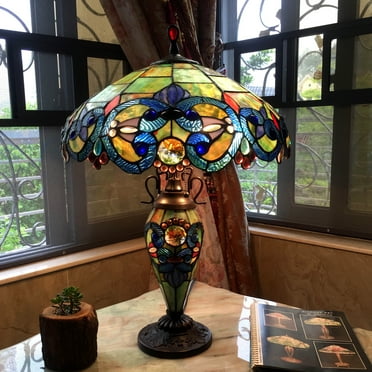 Chloe Lighting Tiffany Style Victorian Design 2 and 1-light Table Lamp