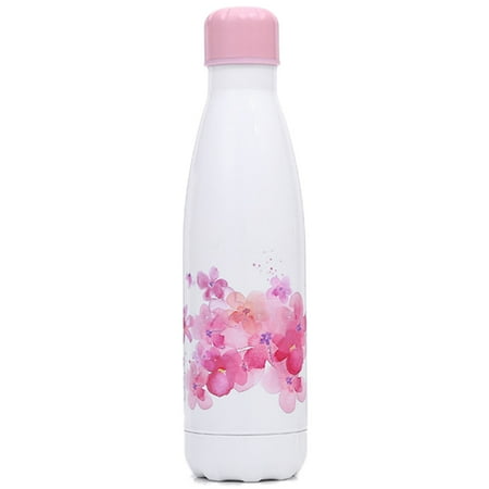 

Synpinya Printing Stainless Steel Constant Temperature Bottle White Portable Hot Water Bottle Outdoor Sports Portable