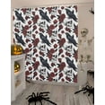 thumbnail image 4 of Shower Curtains for Bathroom-66"x72",Crow Skull Halloween Waterproof Bath Curtain Grommet Shower Curtain Set with Hooks,Red Rose Flowers Washable Bath Accessories, 4 of 9