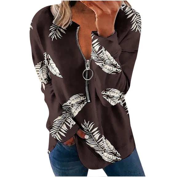 Dyegold Womens Sweatshirts No Hood Flash Deals Casual Cropped Winter Jacket Half Zip Workout Plus Size Hoodie Ladies Feather Printed Comfy Pullover Work Fleece Tops Oversized Teen Girls Shirts