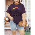 thumbnail image 3 of XCHQRTI Hocus Pocus Women's Plus Size Shirt Halloween Tshirt Casual Funny Short Sleeve Graphic Tees, 3 of 7
