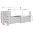 thumbnail image 4 of vidaXL Garden Corner Sofas with Cushions 2 pcs Grey Poly Rattan, 4 of 5
