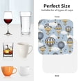 thumbnail image 6 of Rateoe Balloon Vintage Drawing Drink Coasters Set of 4 Leather Coasters Spill Protection for Table Desk,Durable and Non Slip Leather Coaster ,4 Inches Drink Mats-Square, 6 of 6