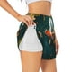 thumbnail image 1 of Balery Koi Pond Lilies Pantalones cortos deportivos para mujer con forro y dos bolsillos, elásticos, para entrenamiento, gimnasio, yoga-Large, 1 of 7