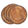 thumbnail image 3 of Saro Lifestyle Rustic Stitched Edge Wood Charger (Set of 4), 3 of 5