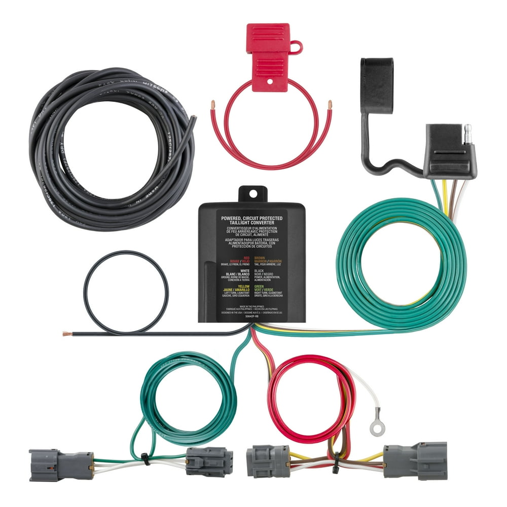 CURT 56328 VehicleSide Custom 4Pin Trailer Wiring Harness, Select Kia