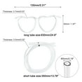 thumbnail image 2 of 8 Pcs Straw Glasses, Plastic Straw Eye Glasses, Novelty Drinking Eyeglasses Straws,Transparent, 2 of 6