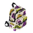 thumbnail image 2 of FORMRS Kids School Backpack with Front Zippered Pocket 12" Student Travel Daypack, Truck Stars Pattern, 2 of 6