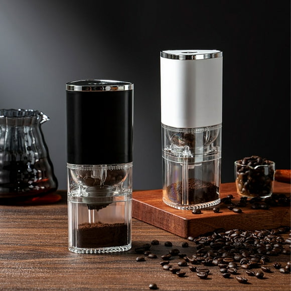 Xihbxyly Molinillo de Café Portátil con Carga Usb, para Oficina y Hogar, Grosor Ajustable, Práctico para Viajes, Cuchillas de Acero Inoxidable, Capacidad de 155 Ml.