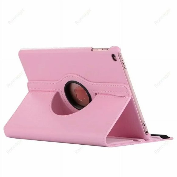 Case For iPad Air 2 Air 1 Cover 5th 6th 7 8 9 10.2 Funda iPad 9.7 2018 2017 Tablet Cases 360 Degree Rotating Leather Smart Coque Pink iPad Pro11 2018-2022