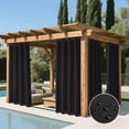 thumbnail image 5 of JIATER Blackout Curtains,42 x 63 in Blackout Curtains Set of 2 for Bedroom Living Room,Waterproof Outdoor Curtains for Patio,Grommet Curtains for Porch,Black, 5 of 10