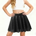 thumbnail image 2 of BOBOGOJP Girls Sequin Skirt Sparkly Toddler Kids Mini Glitter Skirt Elastic Waist Party Pencil Skirt Black for Size 10-11 Years, 2 of 4