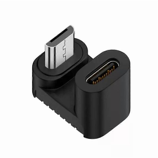 Type C Female To Micro USB Male Converter 480mbps Type C To Micro USB 90 Degrees Angled For USB C Extension Connector