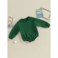 thumbnail image 3 of Bagilaanoe Newborn Baby Girl Boy Oversized Romper Sweatshirt Long Sleeve Bodysuits Pullover 3M 6M 9M 12M 18M Infant Casual Tee Tops, 3 of 9