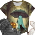 thumbnail image 3 of Junur Women's Midsummer Witches Gather T-Shirt Halloween Witch Party Shirts Short Sleeve Crew Neck Flowers Moon Graphic Tees S-5XL, 3 of 6