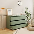 thumbnail image 3 of Barara King 6 Drawer Double Dresser, Chest of Drawers for Bedroom Tall Dresser Storage for Living Room Hallway (Green), 3 of 11