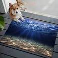 Entryway Rug 2'x3', Navy Blue Ocean Waves Small Rug for Kitchen ...