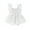 White, variant on FAOWME Summer Baby Tulle Dress Square Collar Net Flying Sleeve Bow Skirt Girls Baby Kids Bodysuit White 6-12 Months