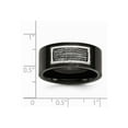 thumbnail image 7 of Stainless Steel Black IP- Plated with Wire Inlay Ring Size: 9; for Adults and Teens; for Women and Men, 7 of 7