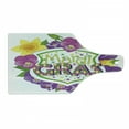 thumbnail image 1 of Mardi Gras Cutting Board, Blazon with Flourishing Colorful Flowers Coat of Arms Masquerade Holiday Theme, Tempered Glass Cutting and Serving Board, Wine Bottle Shape, Multicolor, by Ambesonne, 1 of 1