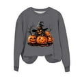 thumbnail image 4 of Womens Sweatshirts Plus Size Halloween Printed Long-sleeved Round-neck Loose Casual Sweatshirt,Tops for Women, 4 of 6