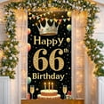 thumbnail image 3 of Golden Theme Happy 66th Birthday Banner Royal Crown Design 66th Birthday Display Balloon Decor Star Pattern Birthday Party Backdrop for 66th Birthday Party Adult Birthday Celebration Luxury Event, 3 of 9