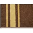 thumbnail image 3 of Custom Size Cut to Size Stair Treads Solid Border Brown Customize Slip Resistant Latex Backing Low Profile Stair Tread Set Of 13 (Brown 10.5in x 31 in), 3 of 7