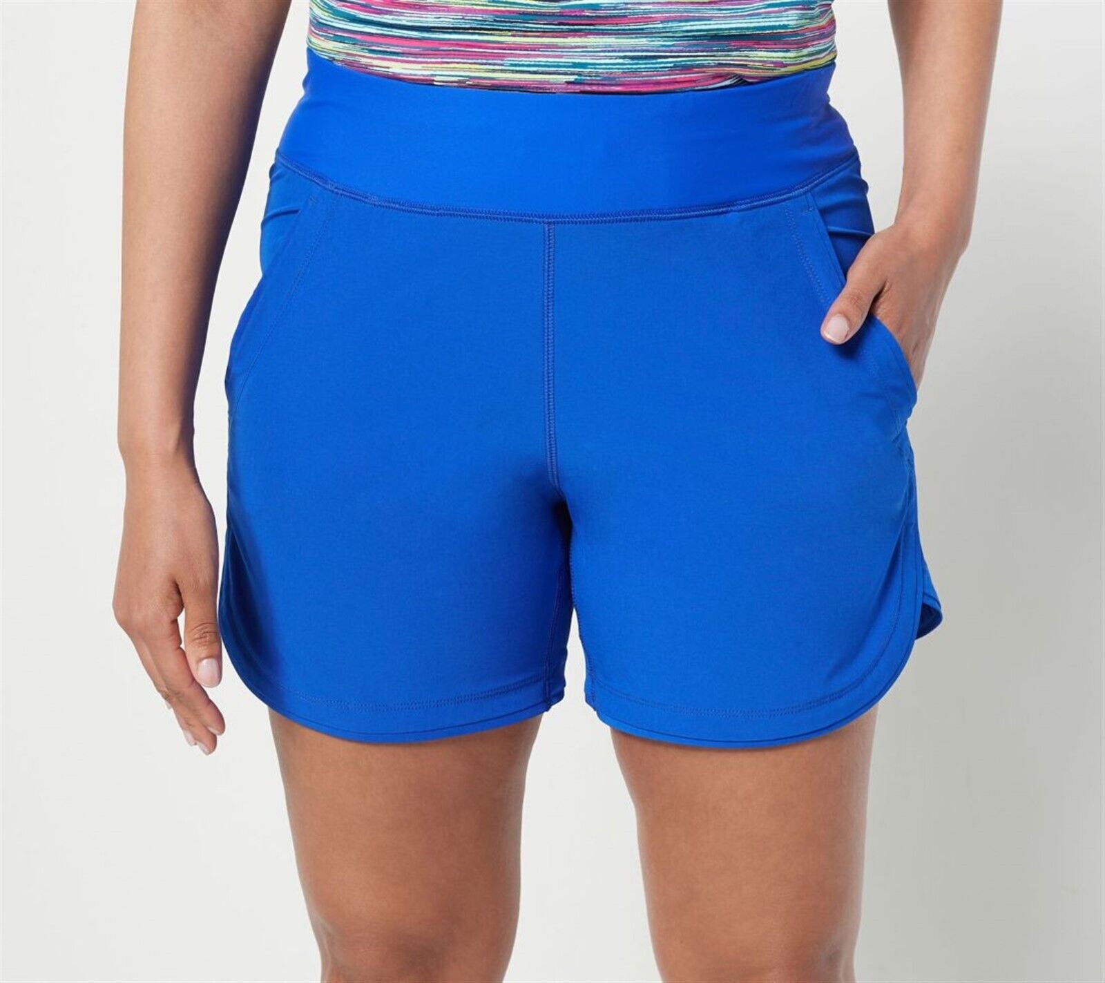 Lands' End 5\ Quick Dry Elastic Waist Swim Shorts Women's A469369