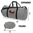 thumbnail image 3 of Justice League Movie Superman Logo Lightweight Duffel Bag for Sports and Gym Packable for Travel, 3 of 5