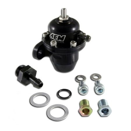 Regulator Black Dust (AEM PERFORMANCE ELECTRONICS 25-300BK ADJUSTABLE FUEL PRESSURE REGULATOR. BLACK. ACURA/HONDA INLINE FLANGE)